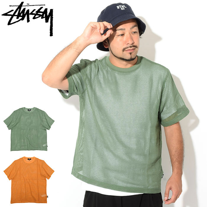 ステューシー STUSSY カットソー 半袖 メンズ Cotton Mesh ( stussy crew クルー Tシャツ ティーシャツ T-SHIRTS トップス メンズ・男性用 1140291 USAモデル 正規 品 ストゥーシー スチューシー ) ice field icefieldのサムネイル