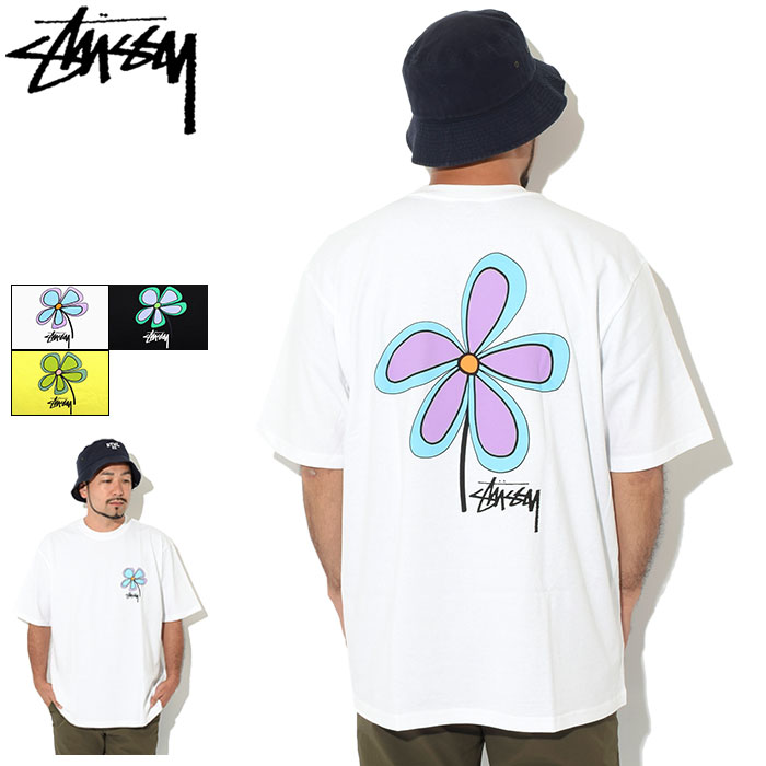 ステューシー STUSSY Tシャツ 半袖 メンズ Flower ( stussy tee ティーシャツ T-SHIRTS カットソー トップス メンズ・男性用 1904764 USAモデル 正規 品 ストゥーシー スチューシー )[M便 1/1] ice field icefield