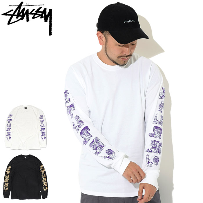 ステューシー STUSSY ロンT Tシャツ 長袖 メンズ Sculptures ( stussy tee ティーシャツ T-SHIRTS カットソー トップス ロング ロンティー 長袖Tシャツ メンズ・男性用 1994667 USAモデル 正規 品 ストゥーシー スチューシー ) ice field icefield