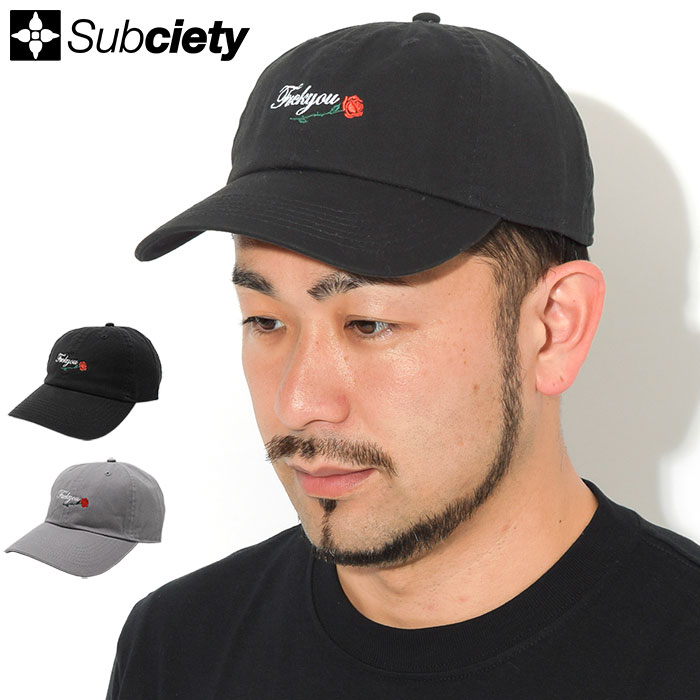 サブサエティ Subciety キャップ メンズ ローズ ローキャップ ( subciety サブサエティー Rose Low Cap ストラップバック 帽子 103-86561 ) ice field icefield