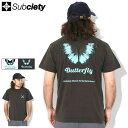 サブサエティ Subciety Tシャツ 半袖 メンズ バタフライ ( subciety サブサエティー Butterfly S/S Tee ティーシャツ T-SHIRTS カットソー トップス 104-40893 ) M便 1/1 ice field icefield