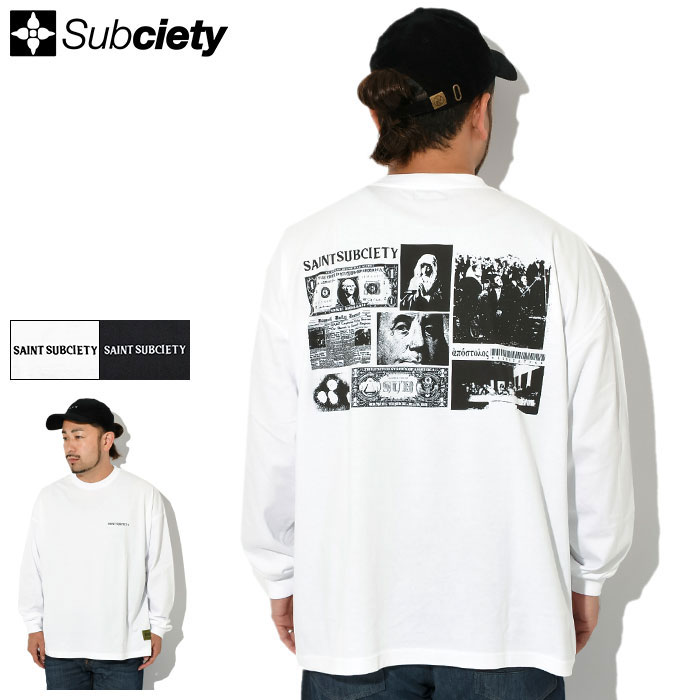 サブサエティ Subciety ロンT Tシャツ 長袖 メンズ トゥルース ( subciety サブサエティー Truth L/S Tee ビッグシルエット オーバーサイズ ティーシャツ T-SHIRTS トップス ロング ロンティー 長袖Tシャツ 106-44940 ) ice field icefield