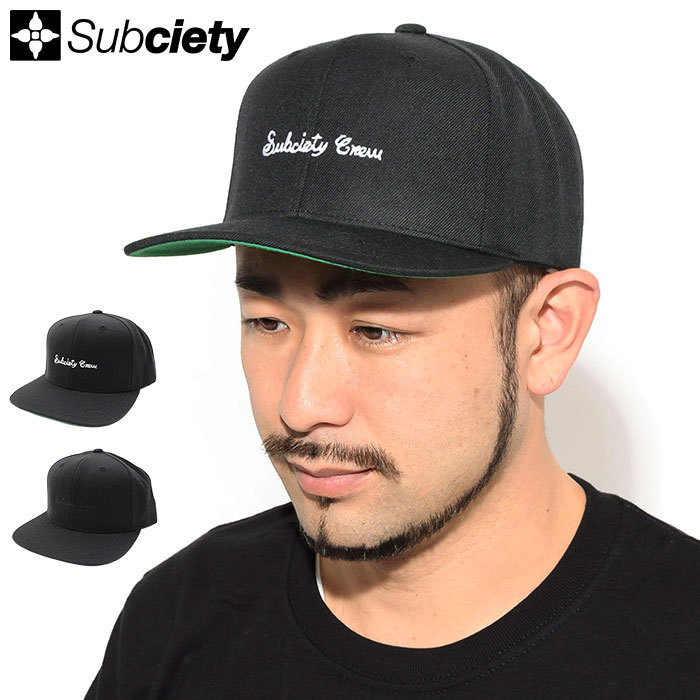 サブサエティ Subciety キャップ メンズ クルー スナップバックキャップ ( subciety サブサエティー Crew Snapback Cap 帽子 106-86655 ) ice field icefield