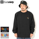 サブサエティ Subciety トレーナー メンズ ブリーチ クルー スウェット ( subciety サブサエティー Bleach Crew Sweat ビッグシルエット オーバーサイズ スエット トレナー トレイナー トップス 108-31716 )