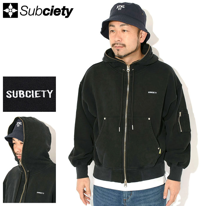 乐天商城 - サブサエティ Subciety パーカー ジップアップ メンズ ミリタリー フル ジップ フーディ ( サブサエティー Military Full Zip Hoodie 保温 暖かい あったか 裏起毛 フード ジップパーカー フルジップ スウェット Zip up Hoody Parker トップス 151-31059 )
