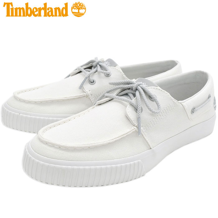 【日本正規品】ティンバーランド Timberland スニーカー メンズ 男性用 マイロ ベイ ボート ロー レース スニーカー White Canvas ( timberland A67R1 MYLO BAY BOAT LOW LACE SNEAKER デッキシューズ ローカット SNEAKER MENS 靴 シューズ SHOES )