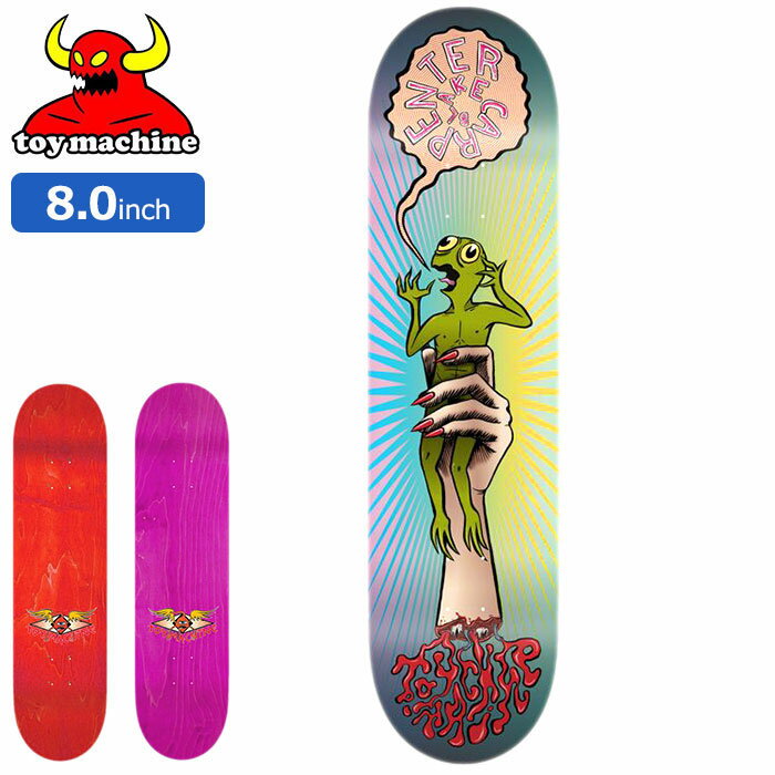 トイマシーン TOY MACHINE スケボー スケートボード デッキ 8.0インチ × 31.75インチ Blake Carpenter Turtle In Hand Deck ( 8.0inch 板 単品 ブランド メーカー sk8 大人 初心者 おすすめ )