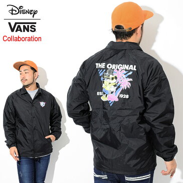 バンズ VANS ジャケット メンズ トーリー 80s ミッキーマウス コーチジャケット コラボ(vans×Disney Torrey 80s Mickey Mouse Coaches JKT Wネーム ナイロンジャケット JACKET アウター コーチ メンズ 男性用 メンズ 男性用 VN0002MUXHA ヴァンズ)