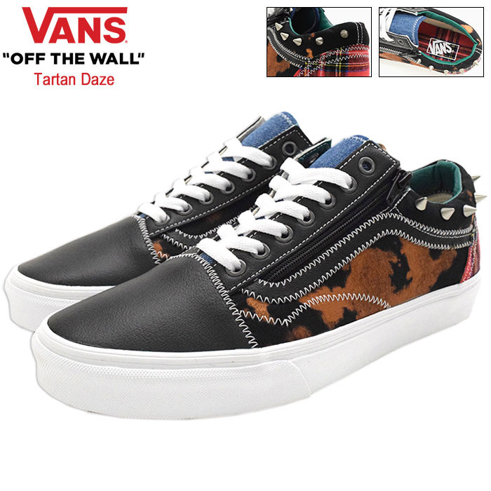 バンズ バンズ VANS スニーカー メンズ 男性用 オールドスクール ジップ Multi/Acid Dye タータン デイズ ( vans VN0A34939GB Old Skool Zip Tartan Daze ローカット SNEAKER MENS・靴 シューズ SHOES ヴァンズ ) ice field icefield