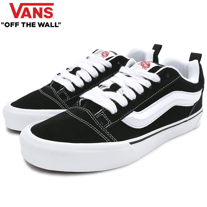 バンズ VANS スニーカー メンズ 男性用 ニュースクール Black/True White ( vans VN0009QC6BT Knu Skool ローカット ブラック 黒 SNEAKER MENS・靴 シューズ SHOES ヴァンズ )