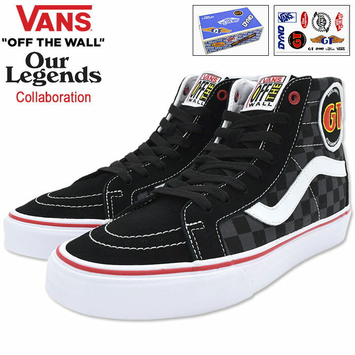 バンズ バンズ VANS スニーカー メンズ 男性用 アワー レジェンズ GT ダイノ スケートハイ リイシュー Black/Red コラボ ( VN0A4U3DY09 VANS×Our Legends GT/Dyno Sk8-Hi Reissue ハイカット SNEAKER MENS・靴 シューズ SHOES ヴァンズ )