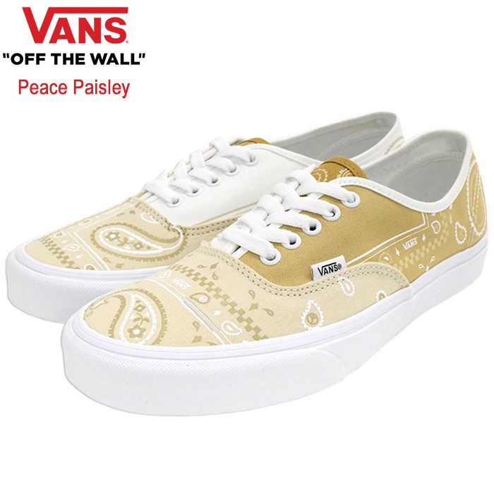 バンズ VANS スニーカー メンズ 男性用 オーセンティック Peace/True White ピース ペイズリー ( vans VN0A5KRDATI Authentic Peace Paisley ローカット SNEAKER MENS 靴 シューズ SHOES ヴァンズ )