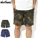 ワイルドシングス ワイルドシングス WILD THINGS ハーフパンツ メンズ プリント キャンプ ショーツ ( WILD THINGS Print Camp Short ショートパンツ ハーパン ボトムス メンズ 男性用 WT241-05-2 ) ice field icefield