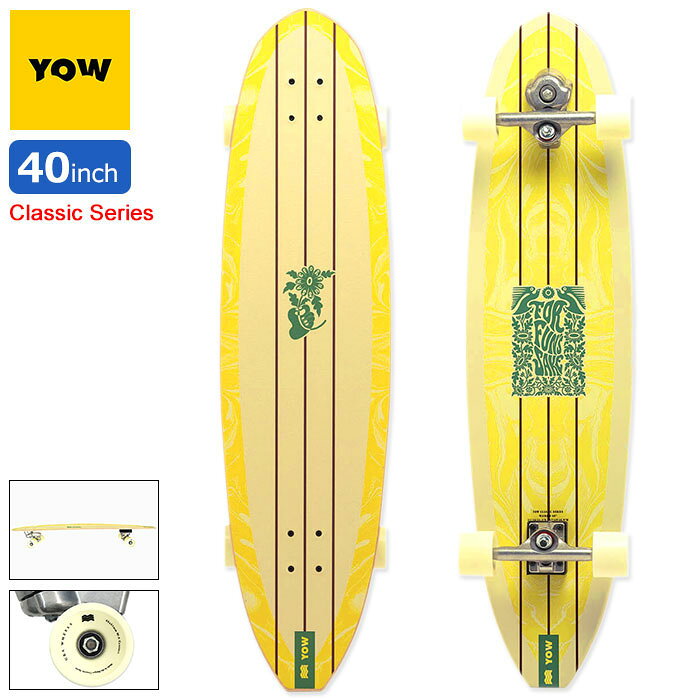 ヤウ YOW スケボー スケートボード コンプリート 40インチ 22 Waikiki Surfskate Complete Classic Series ( 40in 完成品 組み立て済み サーフスケート サーフィン サーフ 陸トレ オフトレ デッキ ブランド メーカー 大人 )