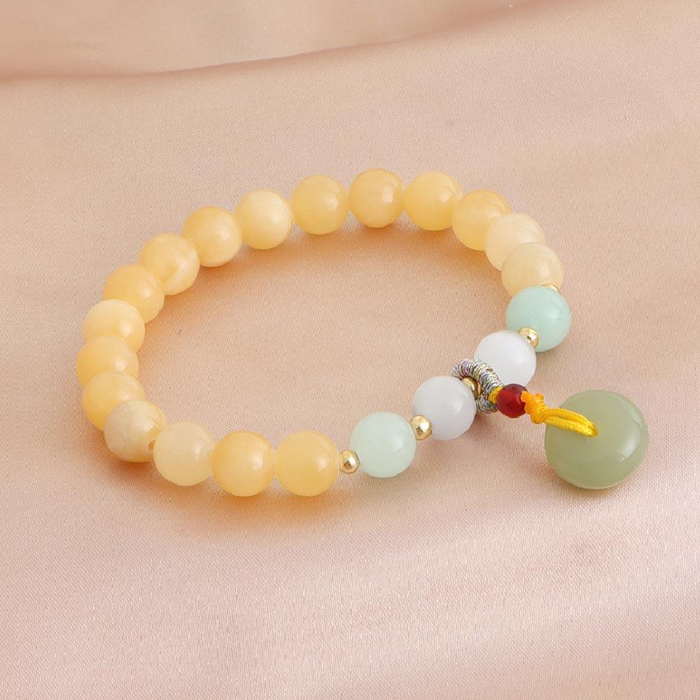 天然石 ブレスレット 8MM ストロベリークォーツ 天然石ブレスレットパワース トーンブレスレッ スアクセサリー