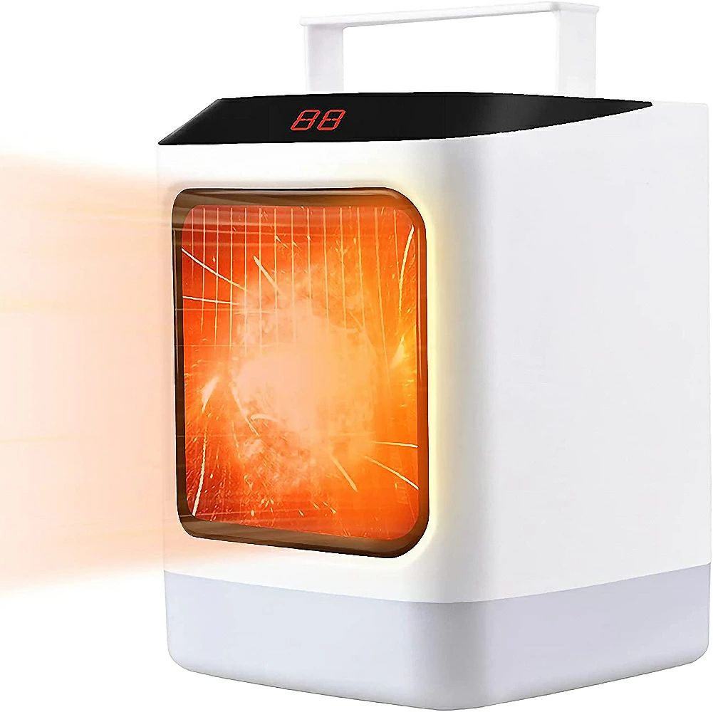 セラミックヒーター【2022冬新発売 2秒速暖 夜間ライト 省エネ 】 足元ヒーター 3段階切替 電気ファンヒーター(2)