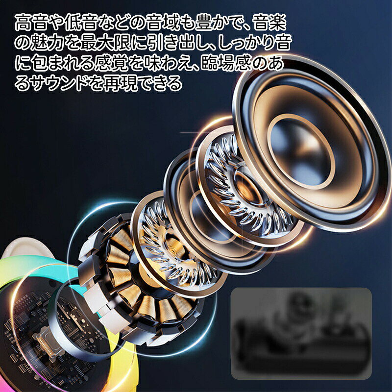 アイスレースの＼10倍ポイント／カラオケ マイク スピーカーセット ワイヤレスマイク カラオケマイク bluetooth 拡声器スピーカー スピーカー 充電式 家庭用 カラオケセット テレビ スピーカー 手元 低音強化 高音質 持ち運び便利 イベント カラーLEDライト Android/iPhoneに対応｜アングル3