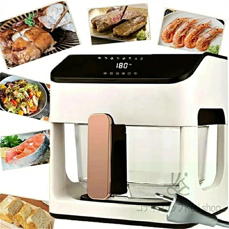 SALE！【一年保証】【2026年 最新モデル】ノンフライヤー 家庭用 大容量5L ノンフライヤー レシピ 電気フライヤー 一台八役 油なし 電気フライヤー 揚げ物 LEDディスプレイ タッチパネル タイマー 温度調整 200℃ 360°熱風循環 食洗機対応