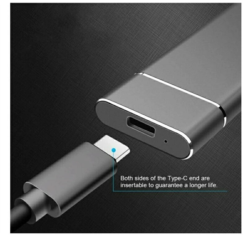 SSD 1TB 外付 ポータブルSSD 外付けハードディス USB-A/USB-C両対応 500GB 超薄型ポータブル ハードディスク 2TB USB3.1 Type-C 対応 スマホ互換可 耐衝撃