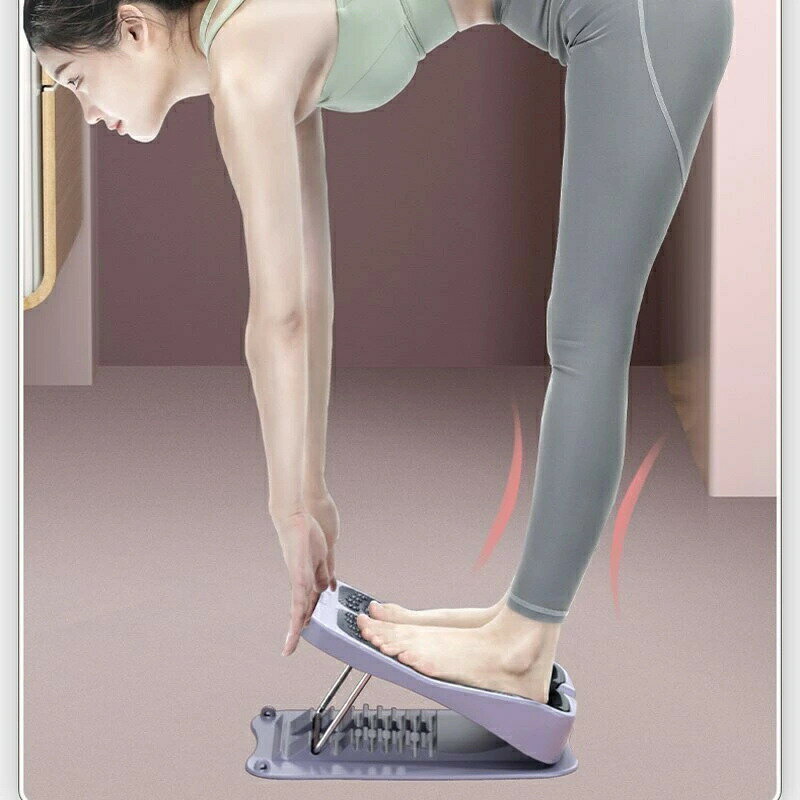 アイスレースのストレッチボード アキレス腱ストレッチ 9段階調整 ストレッチングボード アキレス腱 伸ばしふくらはぎ 足首 ストレッチ 柔軟ボードXO 脚 対策 健康器具 滑り止めい ストラップ ストレッチグッズ ピンク パープル グリーン｜アングル3