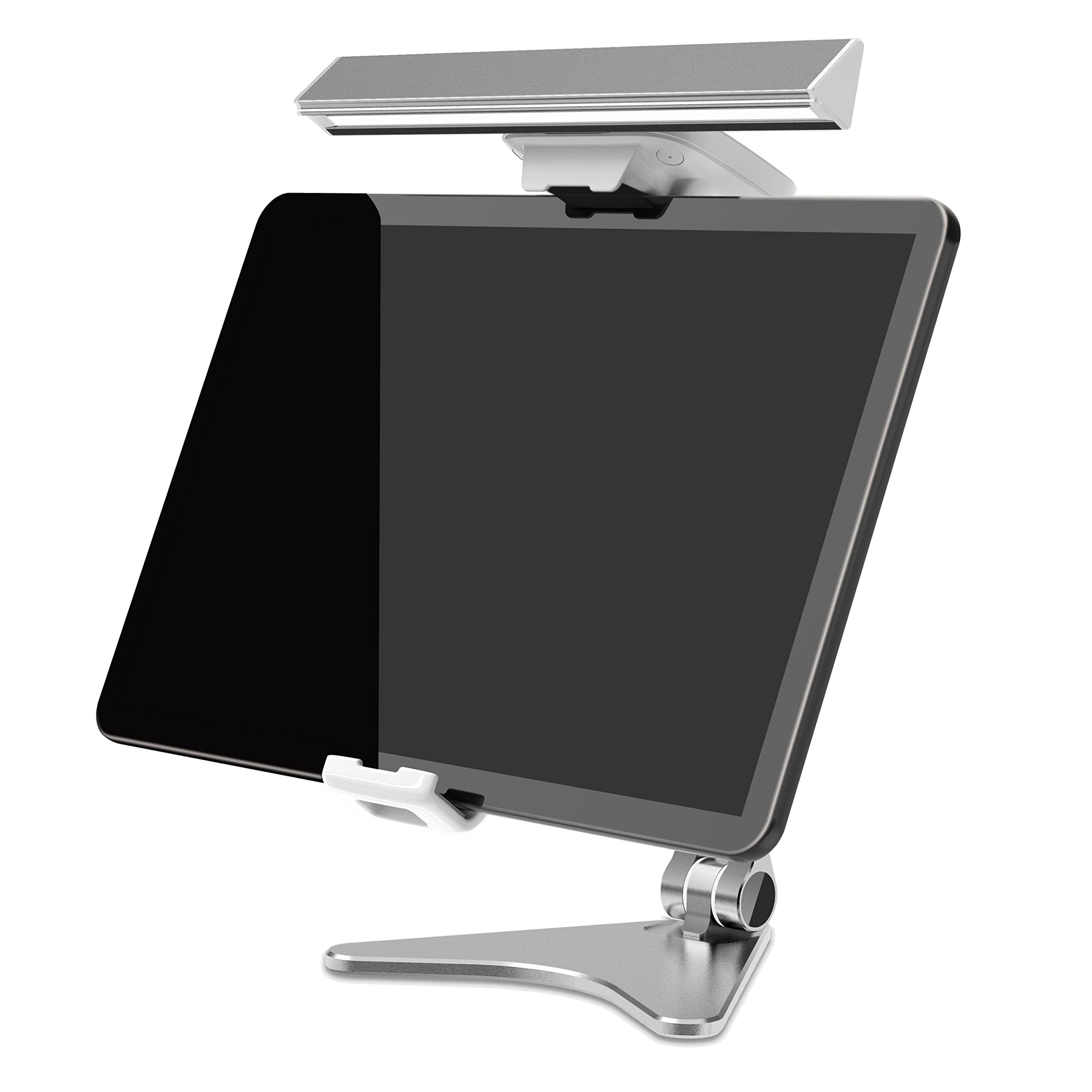 タブレット スタンド ipadスタンド 角度調整可能 高さ調整 ホルダー モニターライト付 無段階調光 非対称配光 反射防止