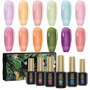 4/30限定☆全品10%OFF!紫外線で色が変わるマニキュア カラージェル 6色*8ml カラージェルセット Biutee LEDライト対応 ジェルネイル 塗り...