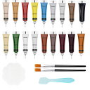 4/30限定☆全品10%OFF!【お得】革 補修 レザークリーム 革用塗料 18色セット 20g 革 クリーム 革色落ち補修 ソファ 財布 チャイルドシート ベ...