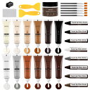 P10倍☆15日限定全品10%OFF!【新入荷】木製品補修セット 補修クリーム12色 補修棒8色 木用パテ100g DEWEL クレヨンセット フローリング 床...