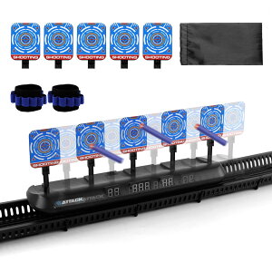 電子ターゲット ナーフ対応 標的5個あり Cyfie 電子銃射撃ターゲット 射撃練習 射的 おもちゃ デジタルターゲット 自動リセット/起き上がり機能 3種類のプレイヤーモード