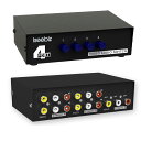 4/30限定☆全品10%OFF!AV切替器 4入力1出力/1入力4出力 Iseebiz RCA切替器 双方向切替器 手動式切替器 電源不要