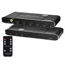 4/30限定☆全品10%OFF!HDMI切替器 4入力1出力 4k・60HZ HDR対応 HDCP2.2 自動切替 音声分離 PS4pro動作確認済み 光ファイ...