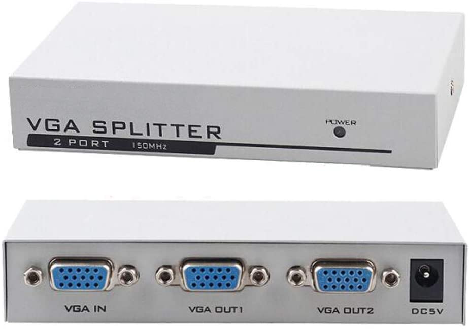 VGA分配器 1入力2出力 ES-Tune ディスプレイスプリッタ 伝送距離25M 1080P DDC機能サポート