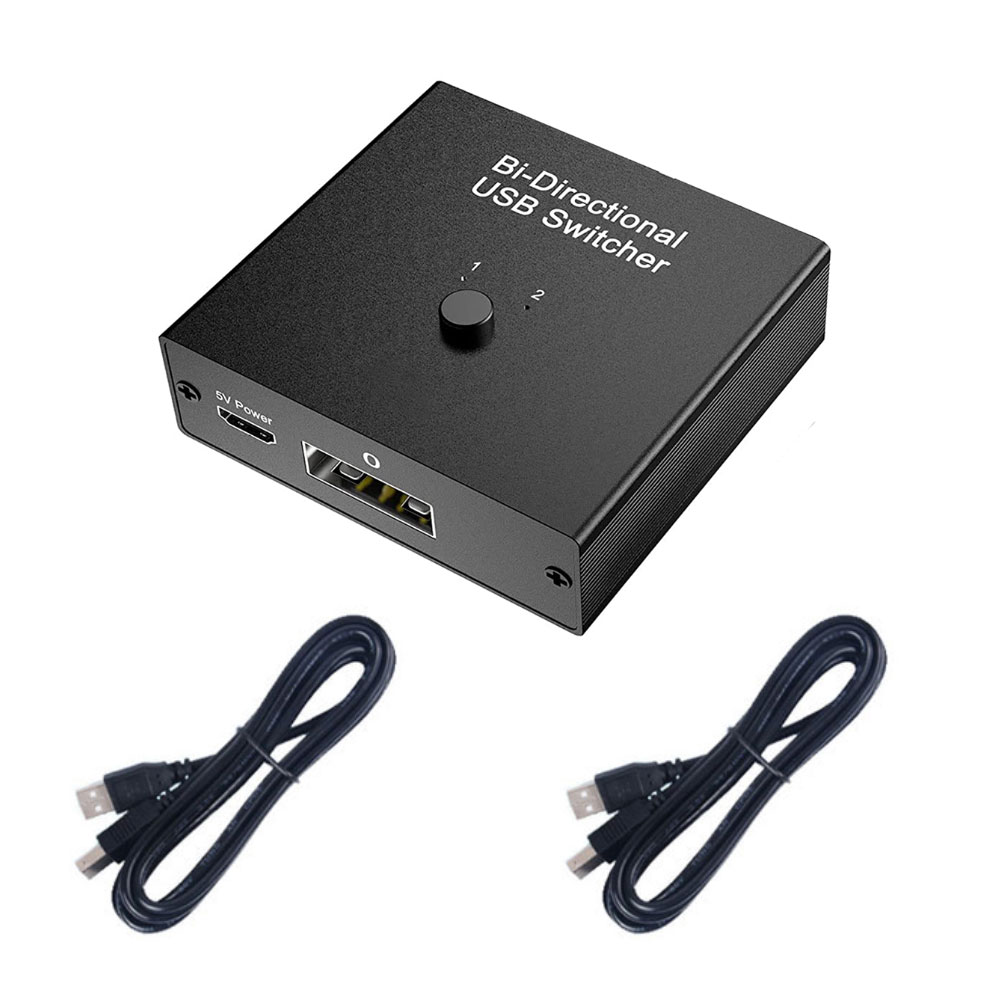 ES-Tune 2ポートUSB2.0切替器 USB-A タイプA 双方切替器 2台用 アップルMAC対応 キーボード マウス プリンター パソ…