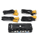 15日限定全品10%OFF!KVM切替器 PC4台用 4入力1出力 ケーブル付属 ES-Tune VGA切替器 4ポート Mac OS非対応 最大解像度1920...