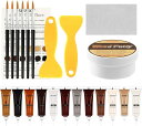 P10倍☆15日限定全品10%OFF!木製品キズ補修セット 水性パテ付き 12色入り SEISSO 補修クリーム キズ隠し キズ消し床補修 ドア補修 フローリン...