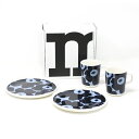 楽天InteriorCenter[セール15％OFF] マリメッコ マグカップ＆プレートセット ウニッコ ダークブルー×ライトブルー marimekko マグ プレート セット UNIKKO No.155（39） 北欧食器 洋食器 プレゼント おしゃれ ギフト 結婚祝い