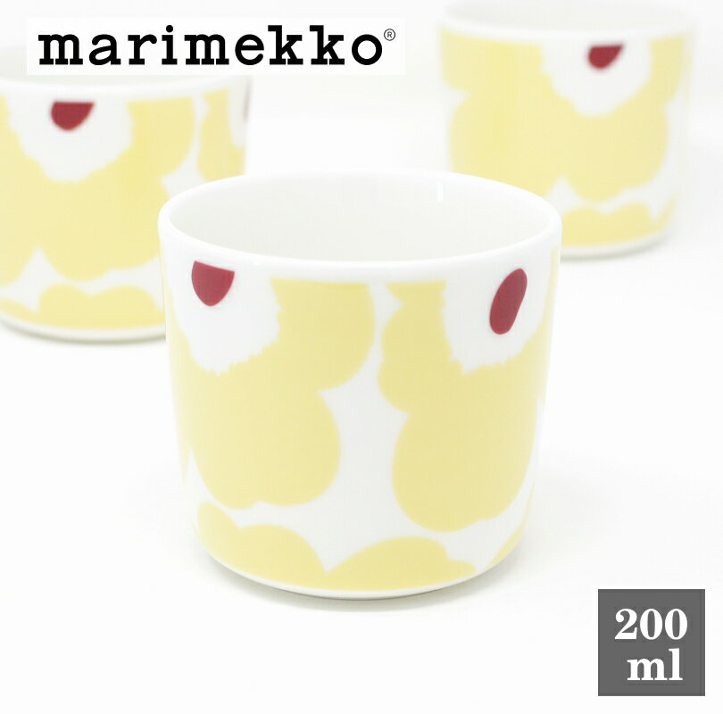 マリメッコ ラテマグ ウニッコ ライトイエロー（1個単位） 【日本限定】 marimekko コップ コーヒーカップ レモンイエロー UNIKKO No.123（50） 北欧食器 洋食器 プレゼント おしゃれ ギフト 結婚祝いのサムネイル