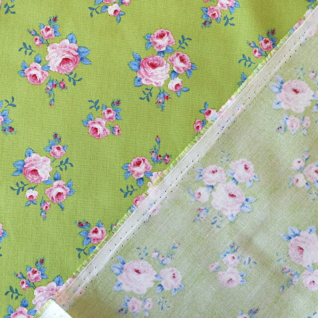 【セール20％OFF】 ティルダ 生地 ミル ライム グリーン Tilda ファブリック Mille 110cm巾 10cm単位 布 手芸 かわいい おしゃれ 小さい柄 花柄 バラ 小花 緑 北欧 icentery-10004844 InteriorCenter サンプル画像3