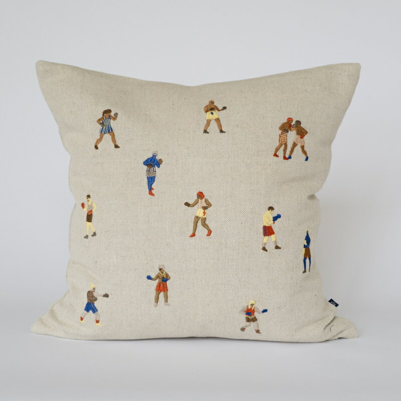 ファインリトルディ クッションカバー ボクサー BOXERS 約48cm×約48cm (Elisabeth Dunker) Fine Little..