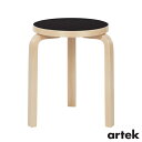 ARTEK（アルテック） スツール60 （椅子） 3本脚 ブラックリノリウム Stool60 家具