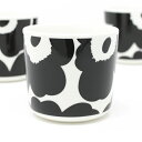 marimekko マリメッコ ラテマグ UNIKKO No.190 (99) (ブラック×ホワイト)(1個単位)