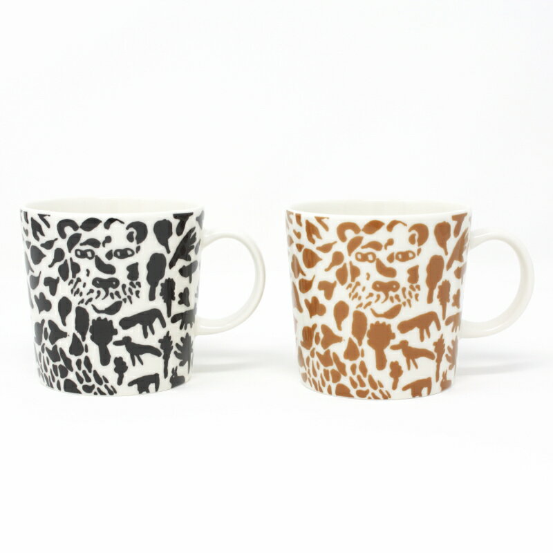 [iittala(イッタラ)]　マグカップセット　300ml　Cheetah (チーター) ブラック×ブラウン