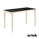 [ ARTEK（アルテック）]　テーブル　（TABLE) 　80A　（ブラックリノリウム）　家具