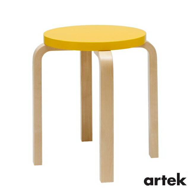 ARTEK アルテック　スツールE60 （椅子） 4本脚　イエロー　Stool E60 北欧 家具 フィンランド インテリア イス チェア アルヴァ・アアルト スタッキング おしゃれ シンプル コーヒーテーブル 正規販売店
