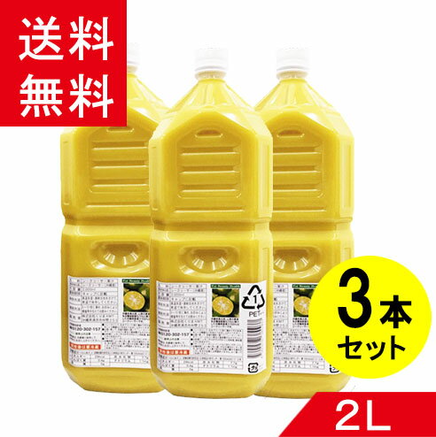 シークワーサー 原液 まるまるしぼり2L×3  シークヮーサー ジュース 果実 業務用 送料無料