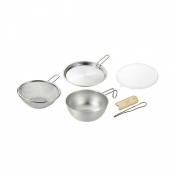 燕熟の技 シェラカップ・ボウル18cm＆手付きザル・蓋トレー・シリコン蓋・レザーカバー付き EJSB-950【同梱・代引き不可】