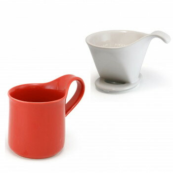 ZERO JAPAN(ゼロジャパン) ドリッパー＆カフェマグセット ドリッパートレイ付 DMZ-16 WH/TO【同梱・代引き不可】