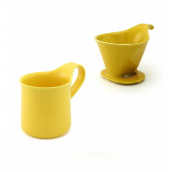 ZERO JAPAN(ゼロジャパン) ドリッパー＆カフェマグセット ドリッパートレイ付 DMZ-16 YP/YP【同梱・代..