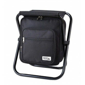 スワン SIERRA FIELD 折り畳み式リュックチェアー ブラック 02222【同梱・代引き不可】