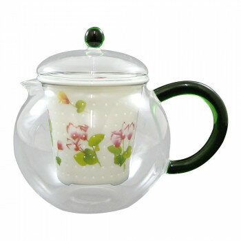 有田焼 セランドグラス おしゃれポット 500cc 誕生花 12月 シクラメン FC-550G【同梱・代引き不可】